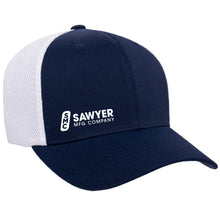 Load image into Gallery viewer, Flexfit Mesh- Navy &amp; White